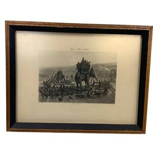 Antique Henri-Paul Motte Hannibal Crossing Rhone River Framed Hess Press Print